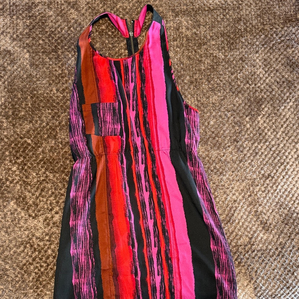Reformed- Vibrant Striped Sleeveless Dress